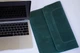 Шкіряна сумка-чохол для ноутбука 13" Apple / Asus / Dell / Lenovo / HP / Honor / Acer / Huawei / Xiaomi - (LC-15) - Блакитний - изображение 3