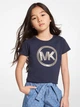 Детская укороченная футболка для девочки Michael Kors 186986204 134 см Синяя (1159800833) - изображение 1