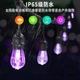 Уличная гирлянда с ретро лампами LED RGB Edison 10шт, 220V, 10метров с переходником - изображение 4