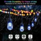 Уличная гирлянда с ретро лампами LED RGB Edison 10шт, 220V, 10метров с переходником - изображение 5