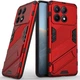 Защитный чехол с подставкой Deexe Bibercas для Xiaomi Poco X6 Pro - Red - изображение 4