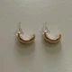 Серьги-полукольца гвоздики Honey Fashion Accessories золотистый (12-115) - изображение 3