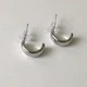 Серьги-полукольца гвоздики Honey Fashion Accessories серебристый (12-115) - изображение 2