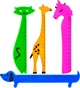 Набір лінійок Centrum 802714 Animals пластикових 15 см х 4 шт (2000998477615) - зображення 1