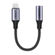 Перехідник UGREEN US211 Lightning M/F Round Cable Aluminum Shell with Braided 10cm (Black)(UGR-30756) (UGR-30756) - изображение 1