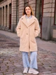 Эко шуба женская Uniqlo 979598795 M Бежевая (1159797609) - изображение 2