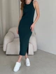 Платье-майка в рубчик длинное летнее женское Merlini Лонга 700000112 L-XL Зеленое (700000112_2) - изображение 5