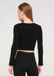 Укороченный топ Giulia CROP TOP L/XL Black-nero, женский кроп с длинным рукавом - изображение 6
