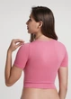 Топ с коротким рукавом и круглым вырезом Giulia CROP T-SHIRT S/M Pink-bubblegum для фитнеса и йоги - изображение 8