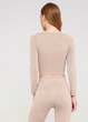 Топ укороченный с длинным рукавом Giulia CROP TOP S/M Beige-naturale, Спортивный топ с длинным рукавом - изображение 8