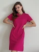 Платье-футболка в рубчик миди летнее женское Merlini Милан 700000148 L-XL Малиновое (700000148_2) - изображение 1