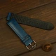 Кожаный ремешок для часов 22 мм Hightone premium HT-818 Синий - изображение 3