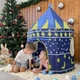 Детская палатка Замок для принца Игровой домик для мальчиков 135х105х105 см Синий - изображение 1