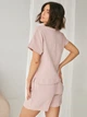 Пижама (футболка + шорты) женская больших размеров муслиновая BARWA garments 0328/329 XL Капучино (2113283294658) - изображение 2