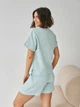Пижама (футболка + шорты) женская муслиновая BARWA garments 0328/329 S Мятная (2113283291138) - изображение 2