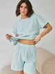 Пижама (футболка + шорты) женская муслиновая BARWA garments 0328/329 S Мятная (2113283291138) - изображение 12