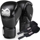 Боксерские перчатки Phantom RIOT Pro Black 12 унций + бинты (PHBG2540-12) - изображение 1