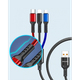 Кабель для зарядки телефонов AWEI CL 971 3 в 1 USB to Type-C+Lightning+MicroUSB 2,4A - изображение 3