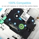 Картридж Brother P-Touch TZe-FX241 18 мм чорний/білий, стрічка гнучка - зображення 4
