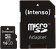 Карта пам'яті Intenso MicroSDHC 16GB Class 10 + SD Adapter (4034303016136) - зображення 1