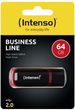 Pendrive Intenso Business Line Blister 64GB USB 2.0 Black/Red (3511490) - obraz 3