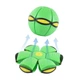 Літаюча тарілка м'яч-трансформер з LED підсвіткою фрісбі Freesby UFO Flat Ball Disc зелена - зображення 1