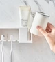 Настенный органайзер зубных щеток и принадлежностей KM-Japan Toothbrush Holder 1002 (Белый) - изображение 7
