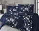Турецкое постельное белье First Choice Cotton Satin Arya Navy Blue полуторное - изображение 1