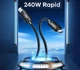 Кабель USB C - USB C REMAX RC-C035 USB2.0 240W 1m - зображення 2