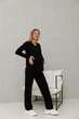 Костюм в рубчик для беременных и кормящих демисезон Norwich Lullababe размер 3XL Черный - изображение 1