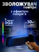 Зволожувач повітря Flame Diffuser Aroma, нічник лампа, світильник з LED RGB підсвіткою, ефектом полум'я та ароматизацією, з пультом - зображення 1