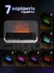 Зволожувач повітря Flame Diffuser Aroma, нічник лампа, світильник з LED RGB підсвіткою, ефектом полум'я та ароматизацією, з пультом - зображення 2