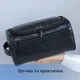 Мужская косметичка/ несессер для душа дорожная LEATHER BAG из эко кожи черная (GS-130320) - изображение 6