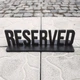 Табличка RESERVED на стол (резерв) 25 см х 7 см Темно Коричневая - изображение 2