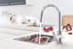 Змішувач для мийки Grohe Eurostyle Cosmopolitan з висувним виливом Хром (GROHE/31482003) - зображення 4