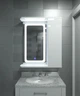 Зеркальный шкаф ШК14 с LED подсветкой с сенсором 600х700х160 мм дверца справа - изображение 1