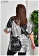 Женская туника большого размера UF-Fashion МА - 22499 62 белый с принтом - изображение 4