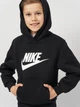 Детское теплое худи на флисе для мальчика Nike K Nsw Club Flc Hdy Hbr FD2988-010 128-137 см Black/White (196606977614) - изображение 4