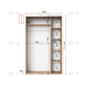 Шафа-купе IDEA серія 5 130 x 60 x 210 см Дуб сонома Дзеркало - изображение 2