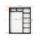 Шафа-купе IDEA серія 5 170 x 45 x 210 см Антрацит - изображение 2