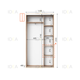 Шафа-купе IDEA серія 5 110 x 45 x 210 см Дуб сонома - изображение 2