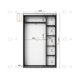 Шафа-купе IDEA серія 5 130 x 45 x 210 см Антрацит - изображение 2