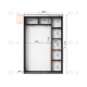 Шафа-купе IDEA серія 5 140 x 45 x 210 см Антрацит - изображение 2