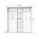 Шафа-купе IDEA серія 6 200 x 45 x 210 см Білий Дзеркало - изображение 2