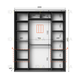 Шафа-купе IDEA серія 3 200 x 60 x 240 см Антрацит - изображение 2