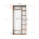 Шафа-купе IDEA серія 1 110 x 45 x 240 см Дуб сонома - изображение 2