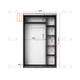 Шафа-купе IDEA серія 5 130 x 60 x 210 см Антрацит Дзеркало - изображение 2