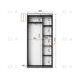 Шафа-купе IDEA серія 5 100 x 45 x 210 см Антрацит - зображення 2