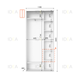 Шафа-купе IDEA серія 1 110 x 45 x 240 см Білий - изображение 2