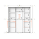 Шафа-купе IDEA серія 7 180 x 45 x 210 см Білий - изображение 2